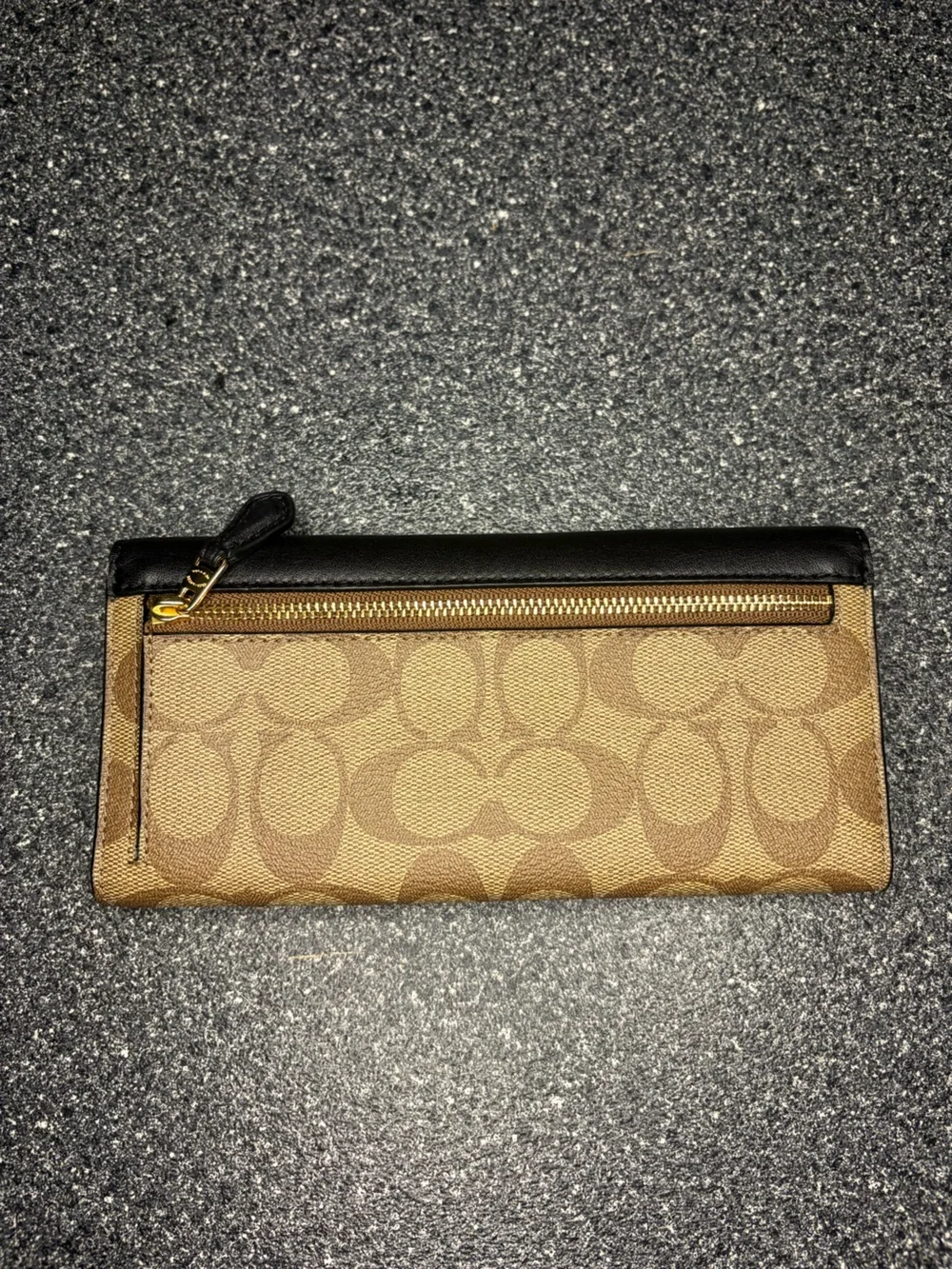 Coach Two-Tone Signature Canvas & Black Leather Wallet - Picture 5 of 8